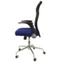 PIQUERAS Y CRESPO Silla Minaya con brazos abatibles, malla negra y asiento azul